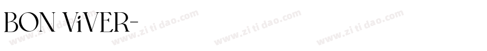 BON ViVER字体转换